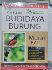 Image of Buku Hoby dan Bisnis Budidaya Murai Batu